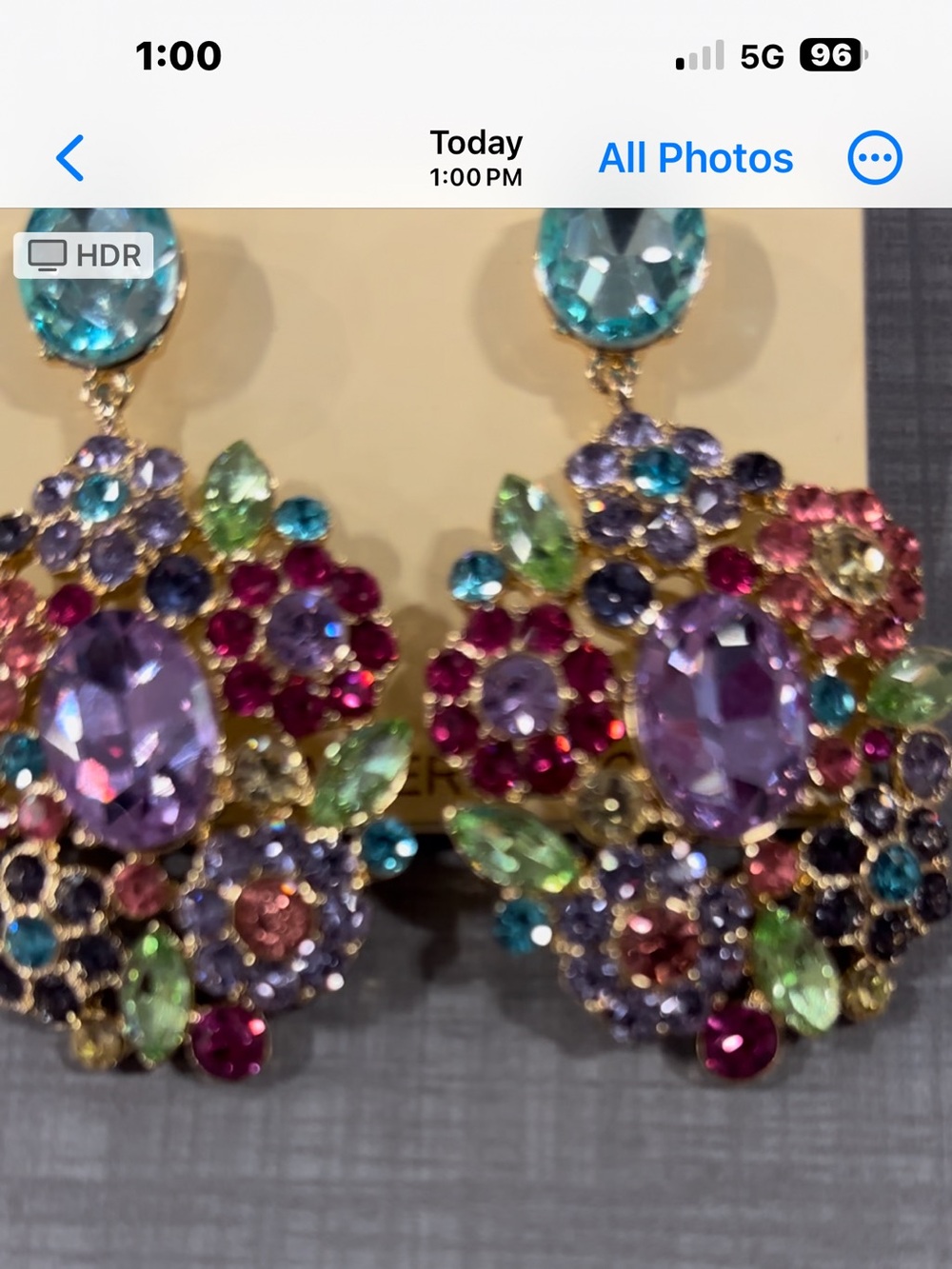 Multicolor Crystal Flower Drop Earrings - Women Jewelry